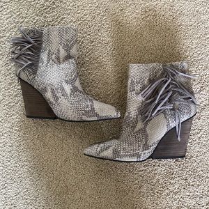 Isola Snakeskin Ankle  Boots